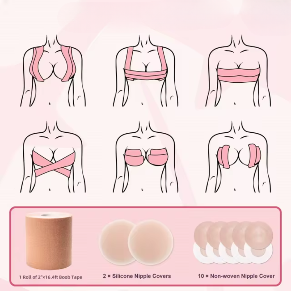 4x1 Corpiños segunda piel + Boob Tape DE REGALO