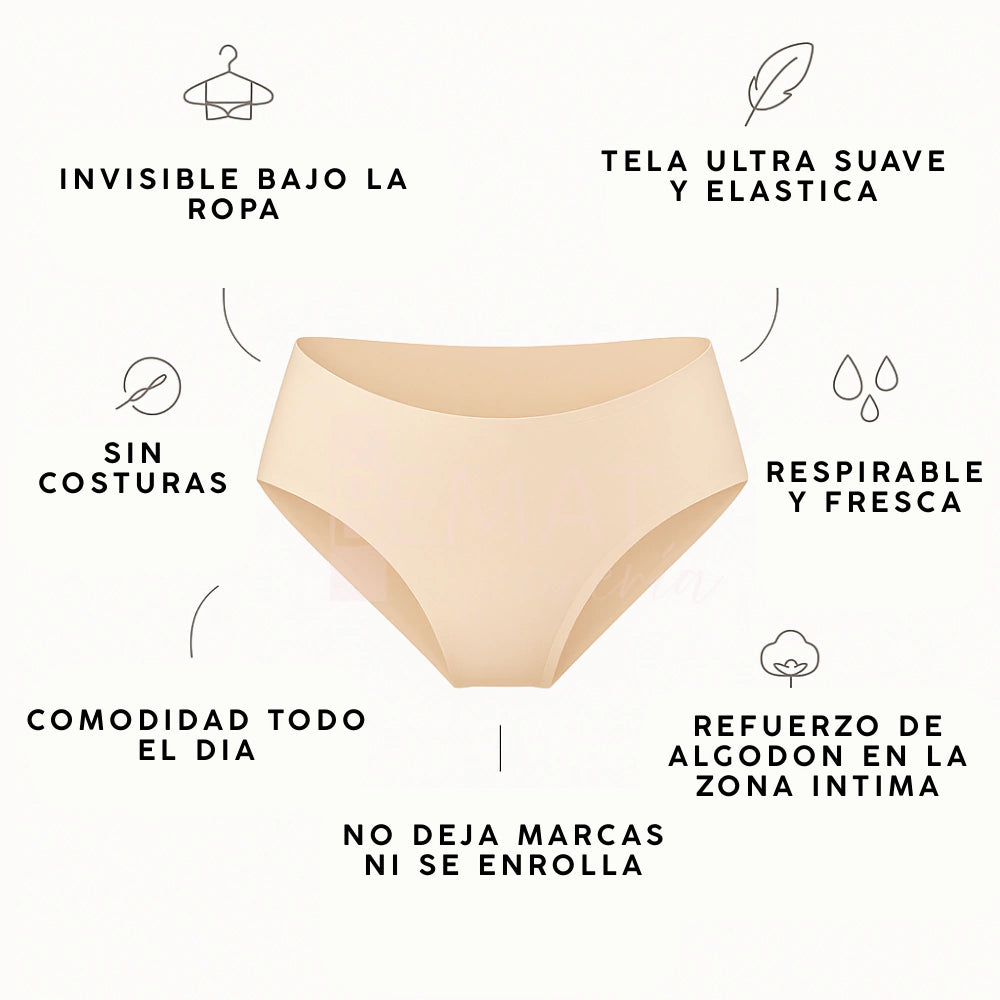 Bombacha invisible [BODY SECRET] PACK X3 | Efecto liso